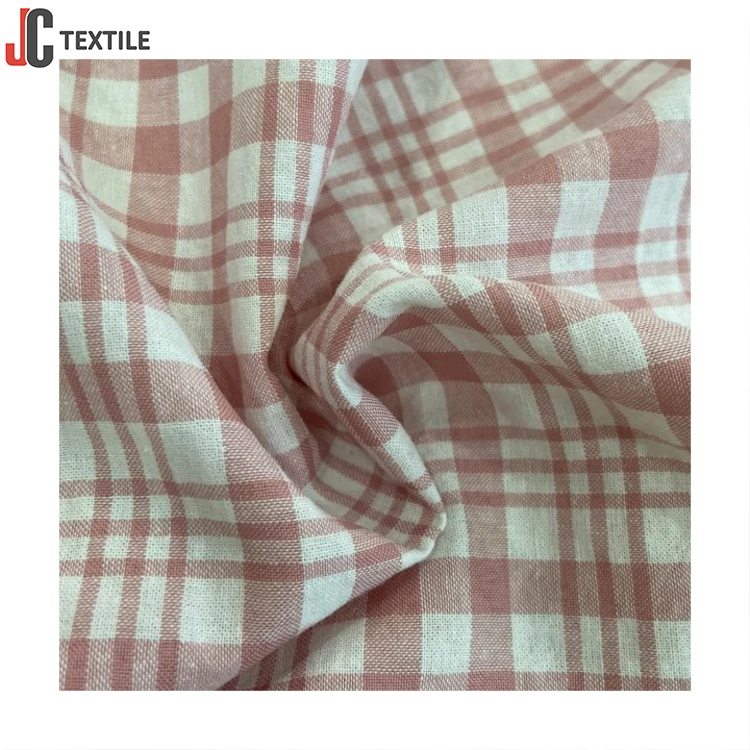 China Manufacturer Wholesale Light Weight Rocamadour Canvas Plaid Polyester/Cotton Yarn Dye Check Fabric