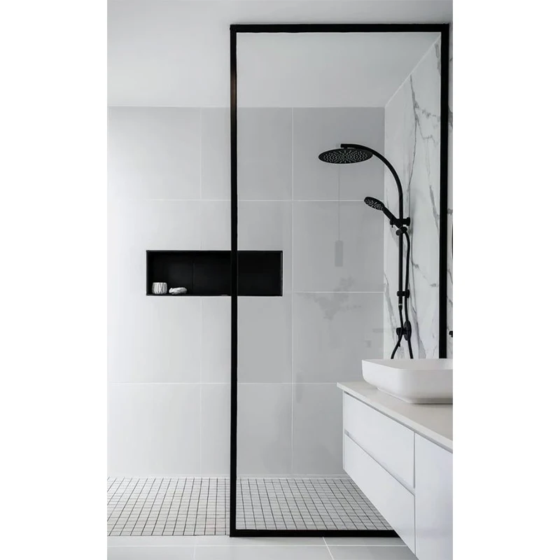 Aluminum Frame Tempered Glass Shower Enclosures Modern Screen for Washroom Bathroom