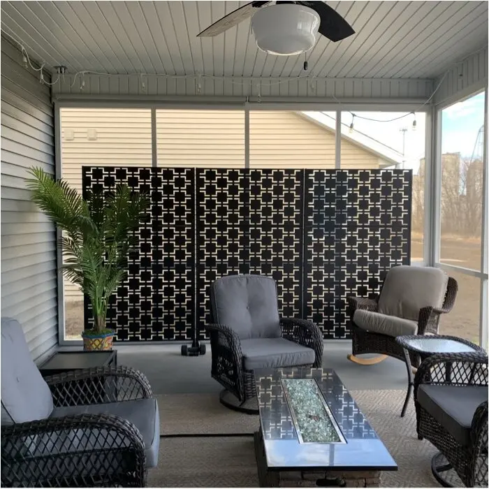 Laser Cut Decorative Sheet Metal Screen Panel For Wall Art