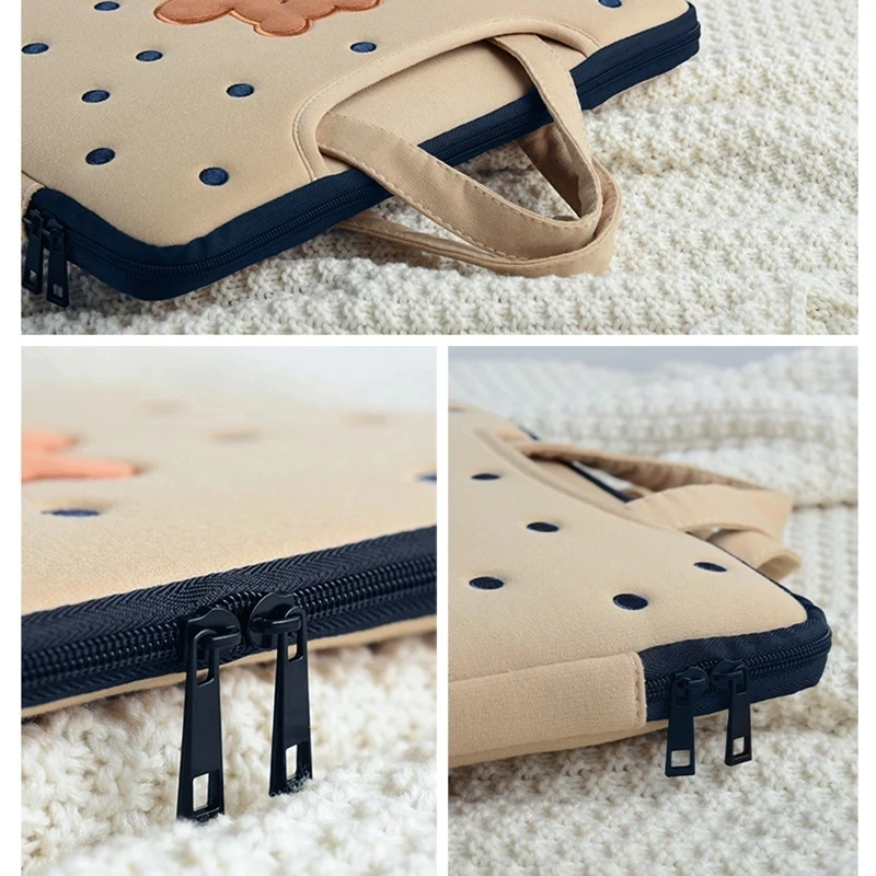 Japanese and Korean computer bag cute cartoon embroidery 13.3 inch 14 inch 15.6 inch  laptop bag for women