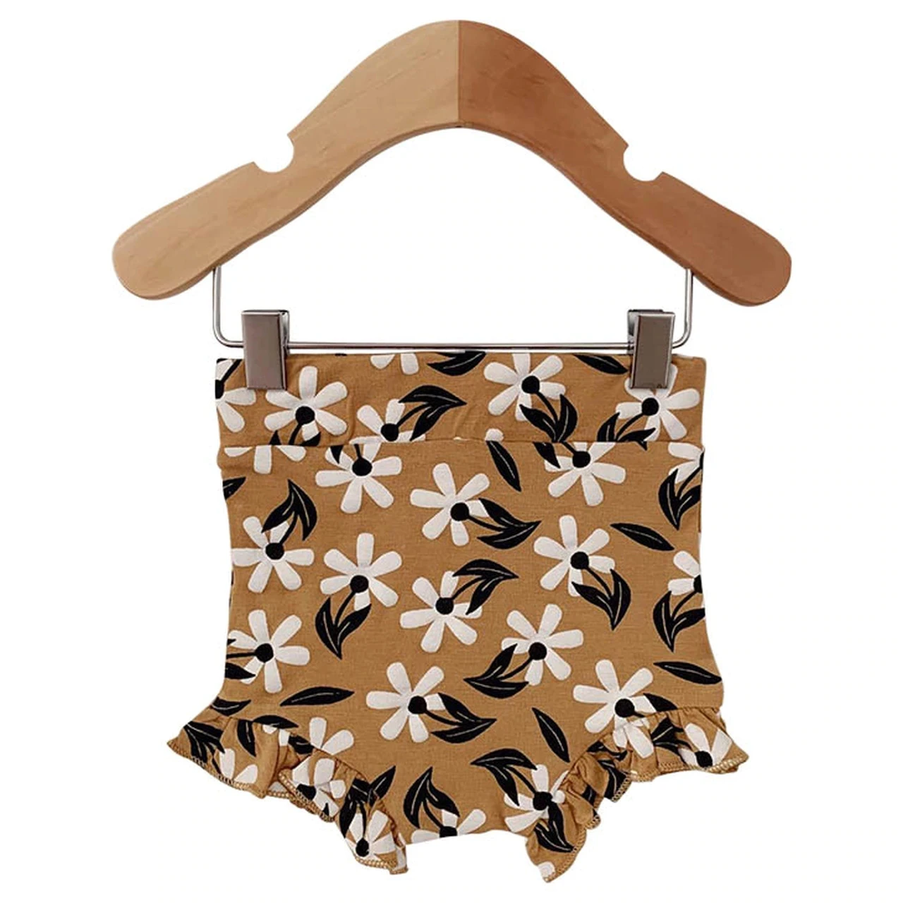 
High Quality Organic Cotton 95%Bamboo 5%spandex Baby Ruffle Bloomer 