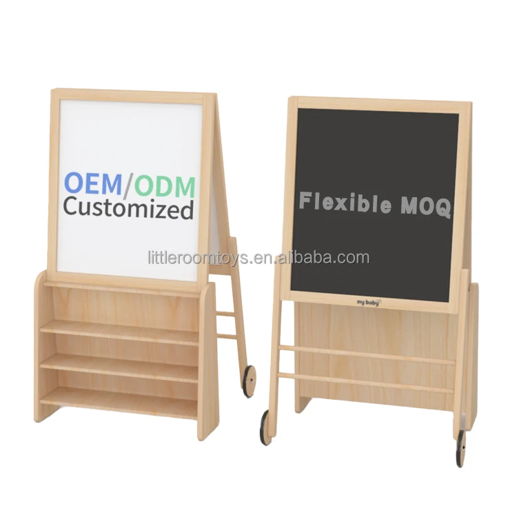 Littleroom Blackboard Kids Wooden Stand For Drawing Board Art Easels Stand With Graffiti Writers Wooden Easel For Children