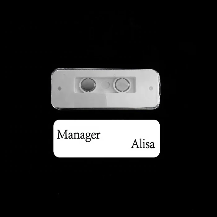 Professional Hot Sale Items 79*32mm Size Name Tag Type Custom Reusable Acrylic Magnetic Name Badge Holder