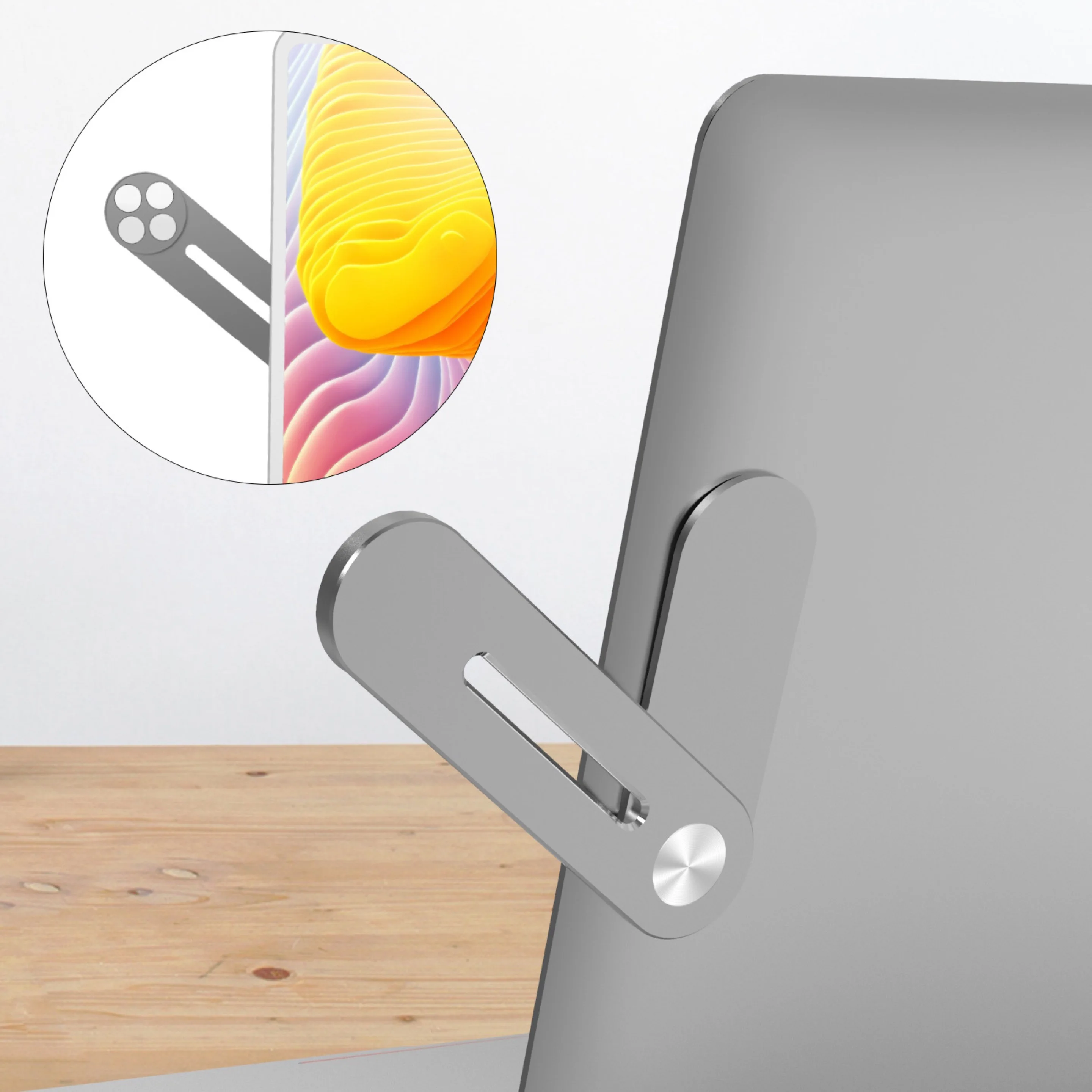 
Прямая поставка, магнитный держатель для экрана, боковое Крепление, подключение, регулируемый металлический держатель для планшета, ПК, телефона, подставка для прямого эфира с компьютером 