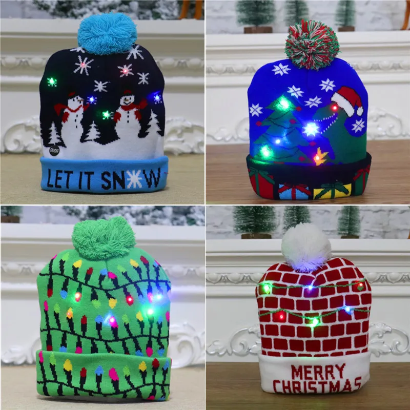 Высокое качество, вязаная шапка бини с наушниками с подсветкой Led свет рождества шляпа 2021 горячая Распродажа 11 видов стилей на выбор