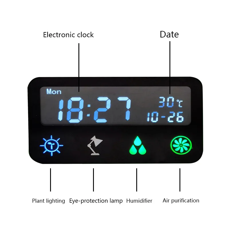 indoor herb garden with light humidifier music model Calendar Clock intelligent flower smart flower pot