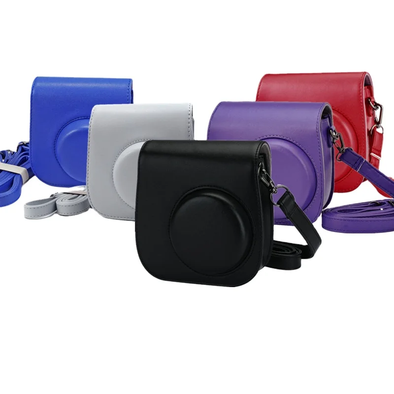 
 Поо Polaroid Camera для Fujifilm Instax Mini 8 8 + 9 Classic Retro PU Leather Camera с ремешком Bag  