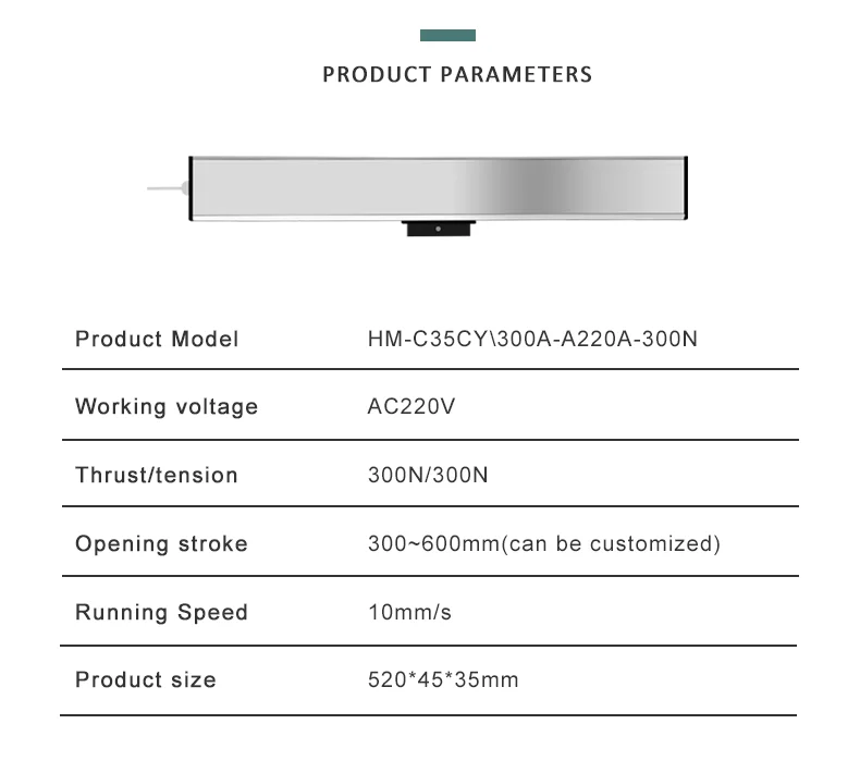 Hongze product hot selling aluminum accessories smart home electric sash window opener with remote control