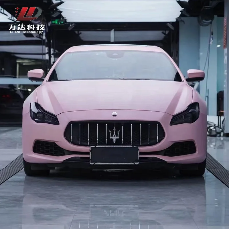 Quad 1.52x18M Distributor Price Electro-optic metal Pink Auto Decoration Car chrome Wrap Vinyl Film