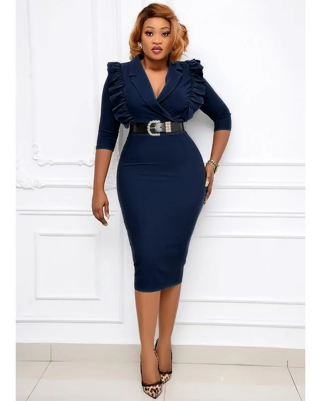 DYT47 Fashion Womens Office Lady Formal Business Work Party Casual Dresses