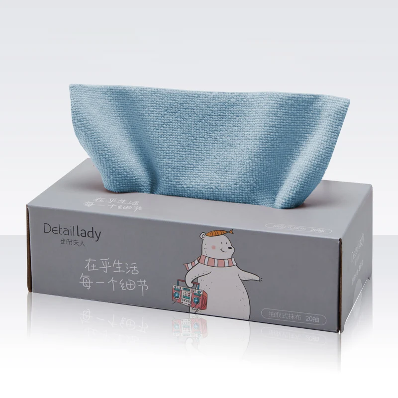 8.7 x 8.7 Inch BLUE Reusable Microfiber Rags 180GSM Lint Free Cloth Kitchen Towels Dust Auto Shops Glass Usage Pack 20 Box