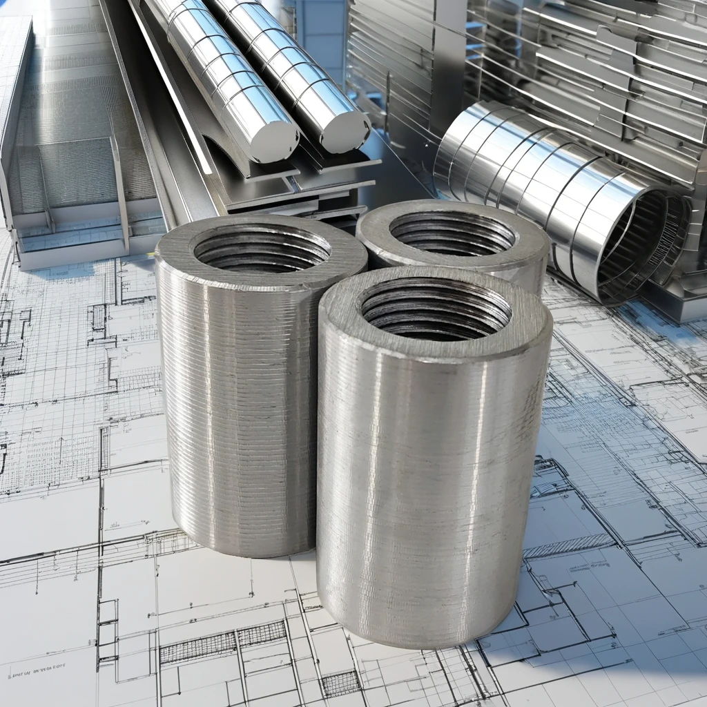 Steel Reinforced Thread Bar Coupler Construction Use Rebar Connector Splice Coupling