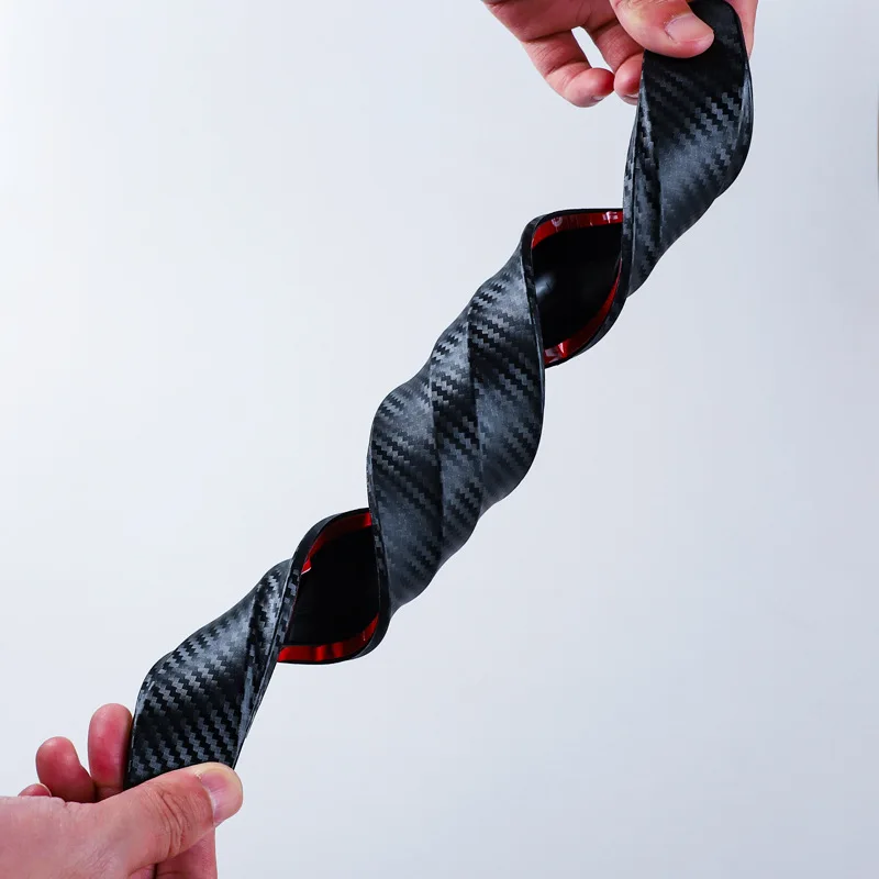 2pcs Car Body Anti-collision Strip Anti-scratch Rubber Strip Door Bumper Protection Sticker