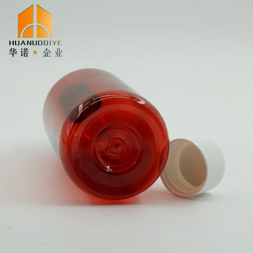 300ml Amber Color Medicine Grade Pharmaceutical PET Cough Syrups Bottle for Oral Liquid With CRC Lid