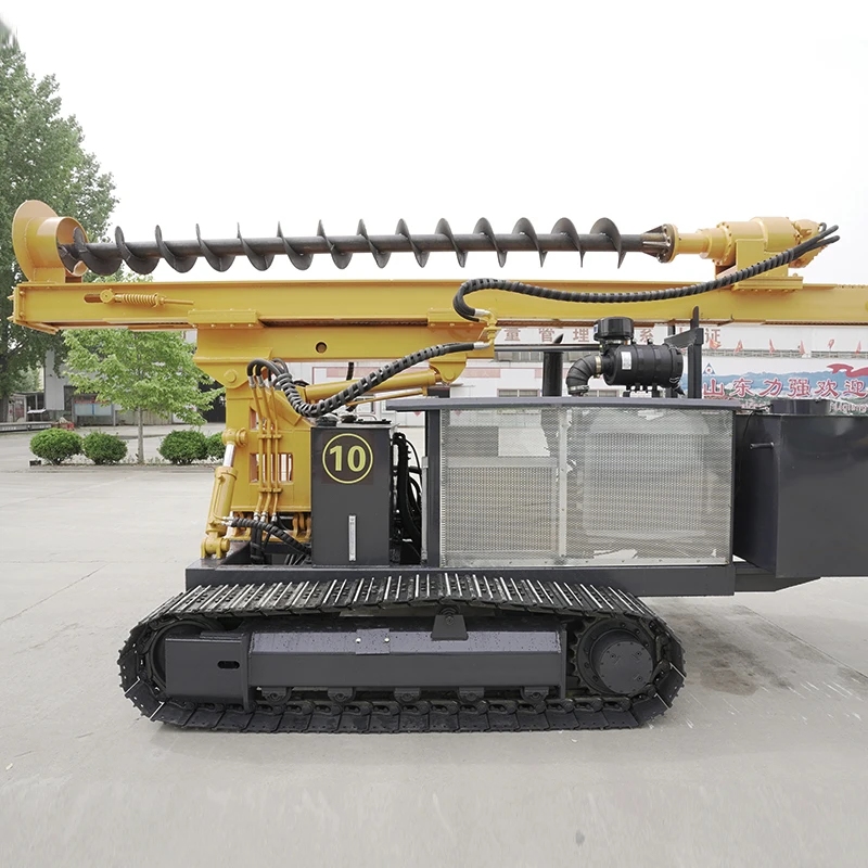 SDLQ Solar Photovoltaic Pile Driver Piling rig Mud pump air compressor drilling Water well low price 2024 model  depth 3.5m