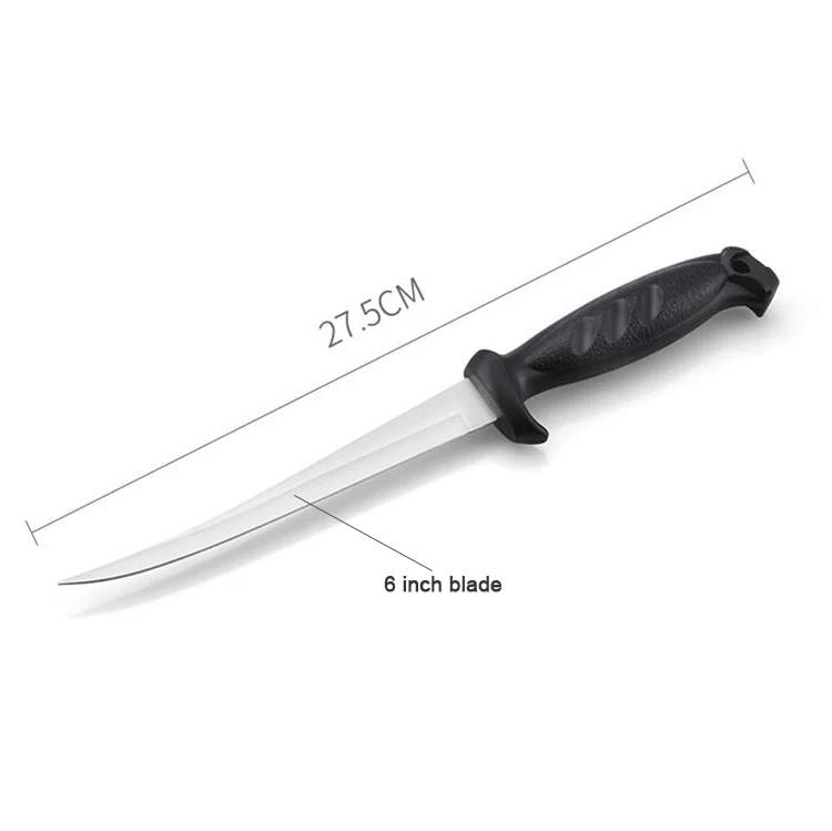 
PP+TPR Lightweight Filleting Knife 6 inch Multi Colors Knife for Outdoor Kitchen Tools Fillet Knife 