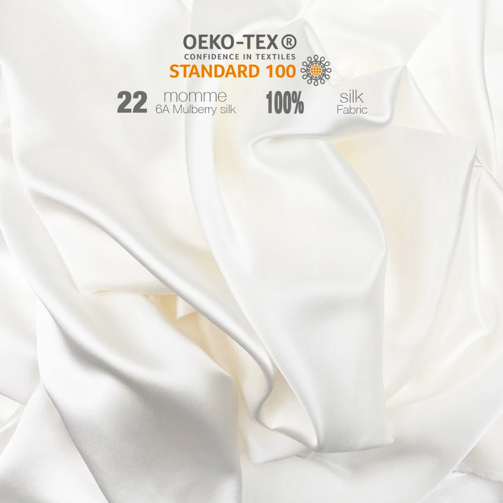 
 Лидер продаж, 100% шелк тутового шелкопряда, атласная ткань, 14 Момми от китайского производителя, шелковая ткань для шармёза, белая  