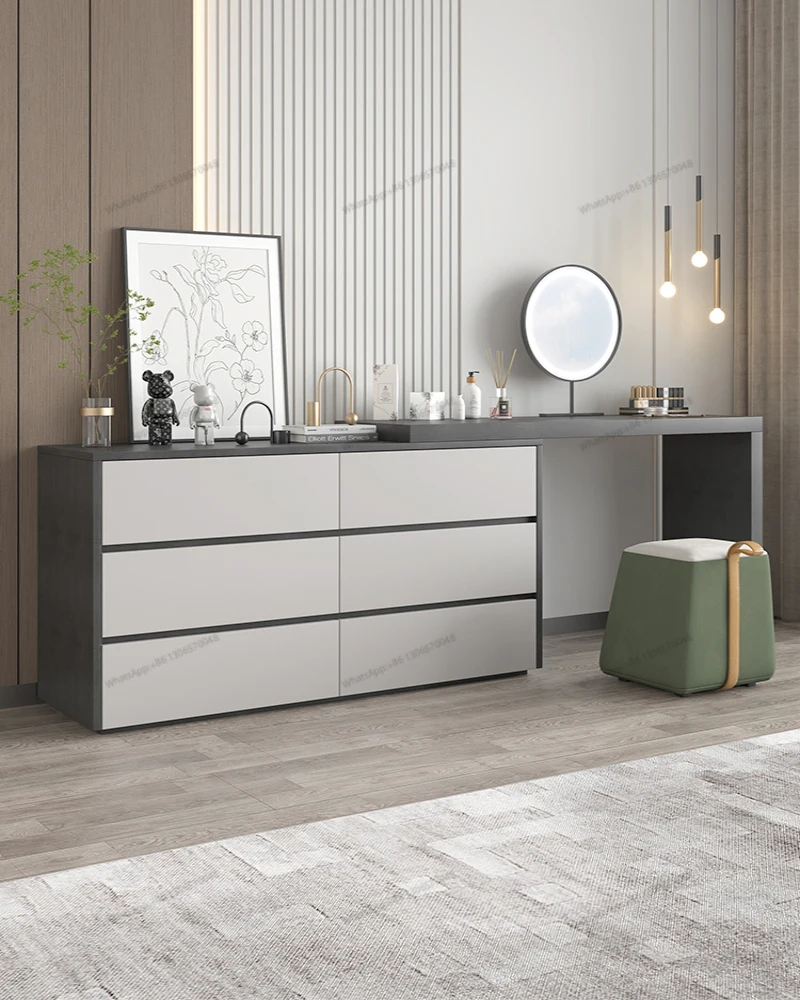 Bedroom Dressing Table Storage Cabinet Combination Integrated Cabinet Multifunctional Makeup Table Bed Tail Bucket Cabinet Advan
