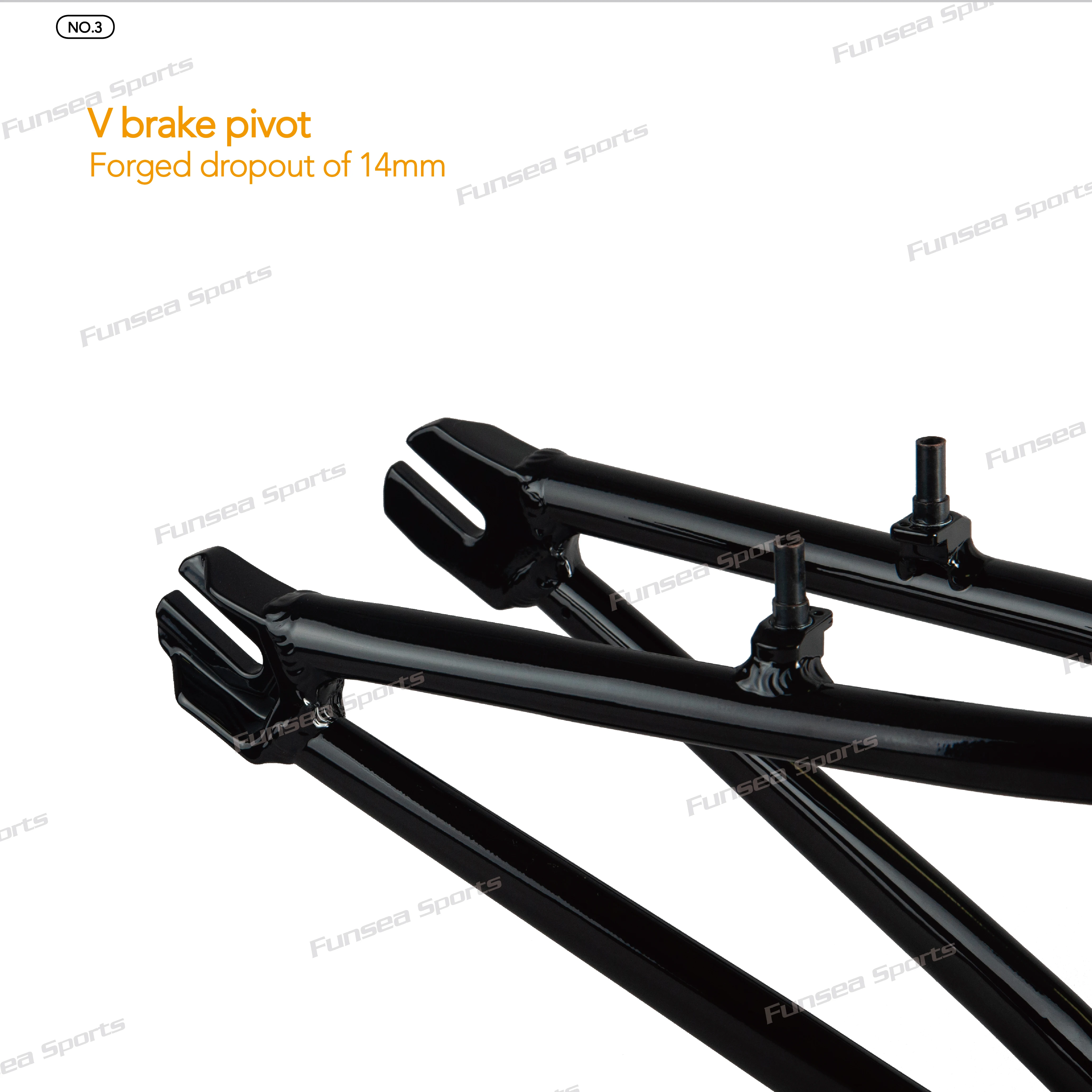 Funsea Bicycle Frame 20 Inch Bike BMX Aluminum Frames Racing BMXS