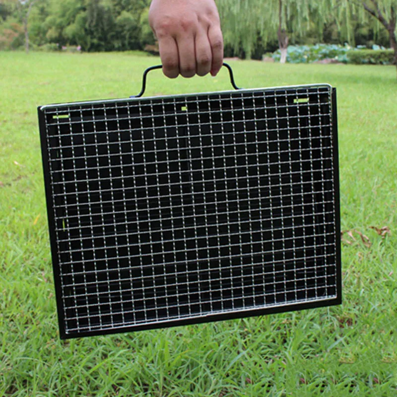 Foldable BBQ Grills Barbecue Charcoal Grill Stove Outdoor Camping Picnic Barbecue BBQ Accessories Tools Stainless Steel Folding