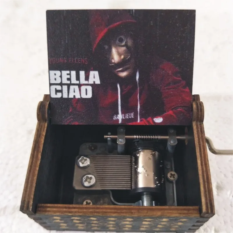 Бумажная музыкальная шкатулка Bella Hello, Музыкальная шкатулка с механизмом 18 Note, музыкальная шкатулка под старину, лучший подарок для детей, друзей