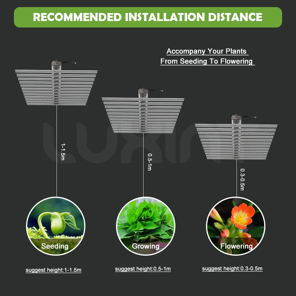 Free shipping  LED grow light Professional detachable switchable 650w full spectrum led plant grow light for hydroponic