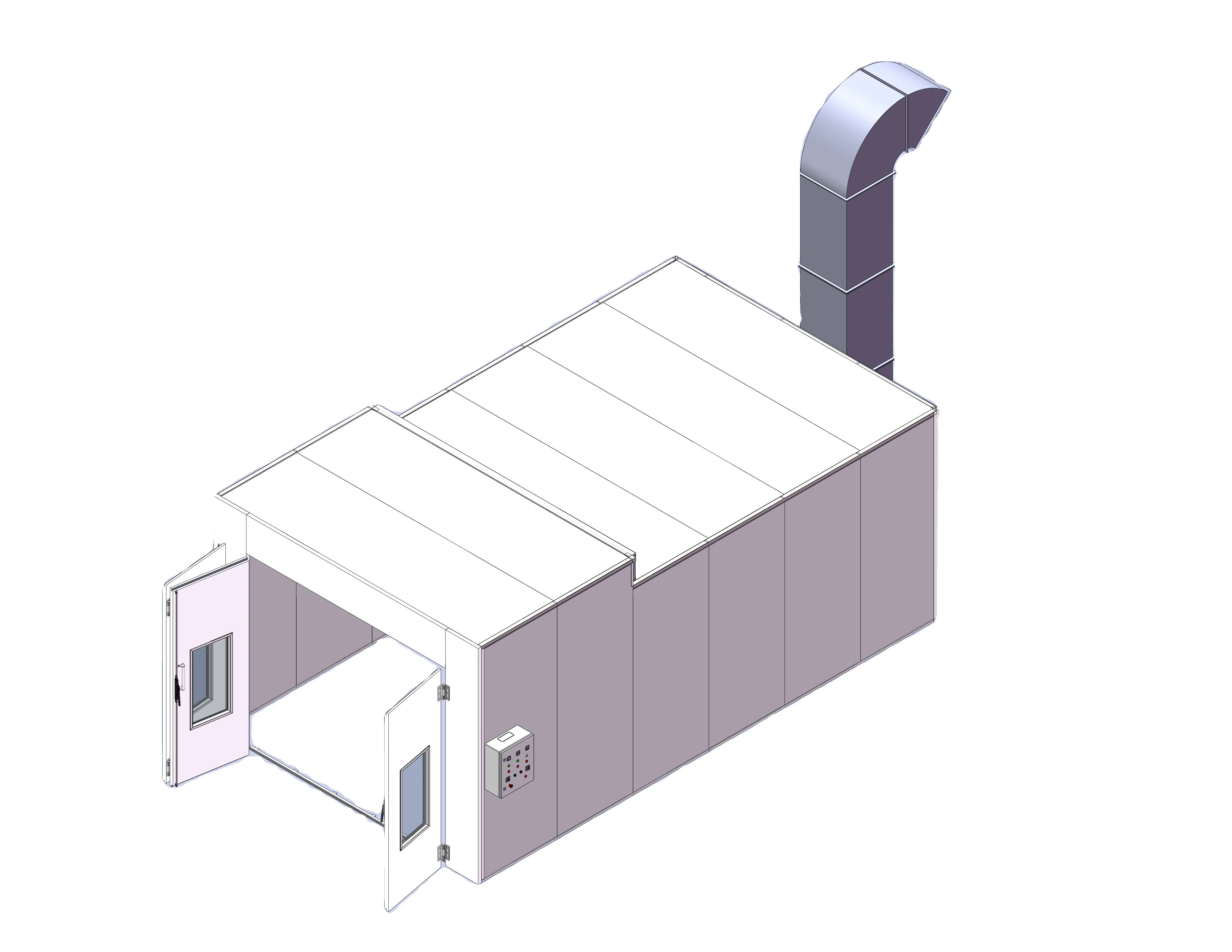 BWD 2021 Customized Hot sale PLC control europe style Inflatable paint booth spray booth for Wedding Furniture