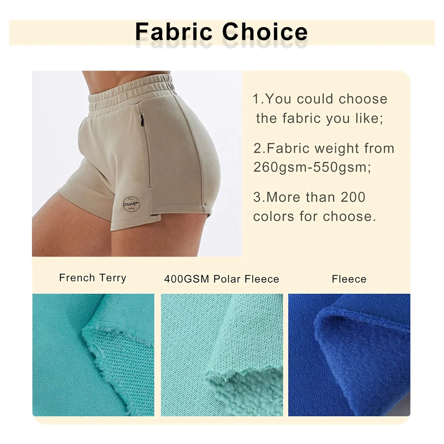 Black Wholesale Custom High Quality Fashion Sports Running Gym 95 Cotton 5 Spandex Luxury Puff Print Casual Womens Gym Shorts