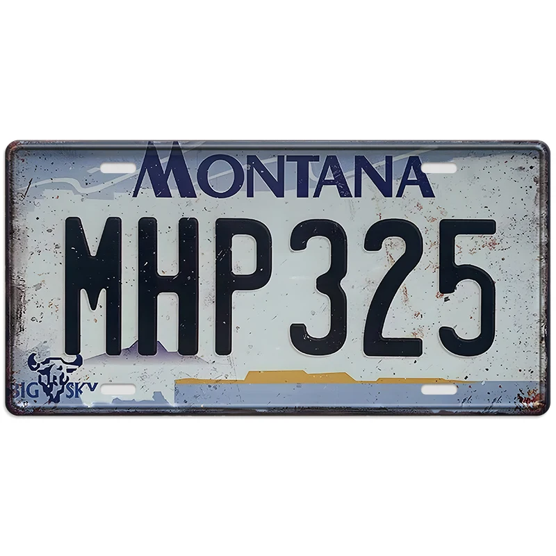 wholesale 15*30cm vintage retro decorative funny metal tin sign Design  mplaque vintage metal tin sign Custom License Plate