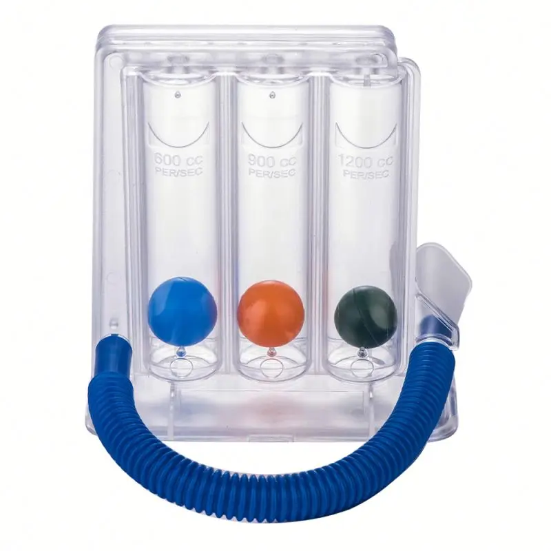 Three ball Medical Incentive Deep Breathing Exerciser Spirometer