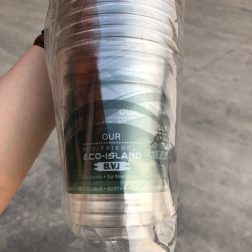 wholesale custom 20oz pet type clear disposable plastic frappe cups with dome lid transparent ice 24oz coffee cup