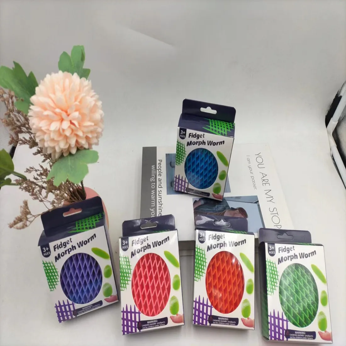 2024 New Fidget Toys 3D Deformation Elastic Mesh Morf Worm Fidget Toy