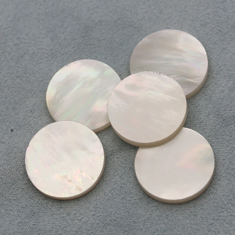 Popular Big Size Double Flat Shell Natural White Mother of Pearl Sheet Round Disc for Jewelry