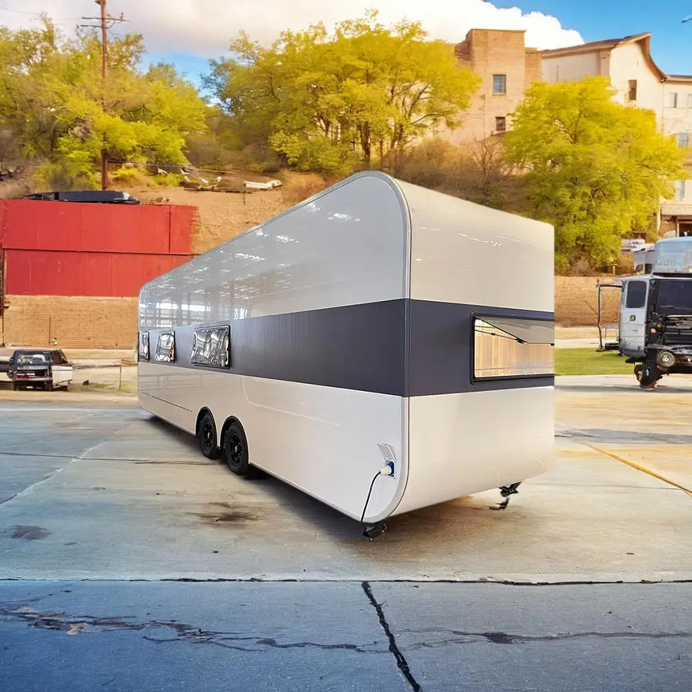 Luxury Tiny House on Wheels Road Camper Trailers Motorhome caravan With Kitchen and Inside Sleeping Area