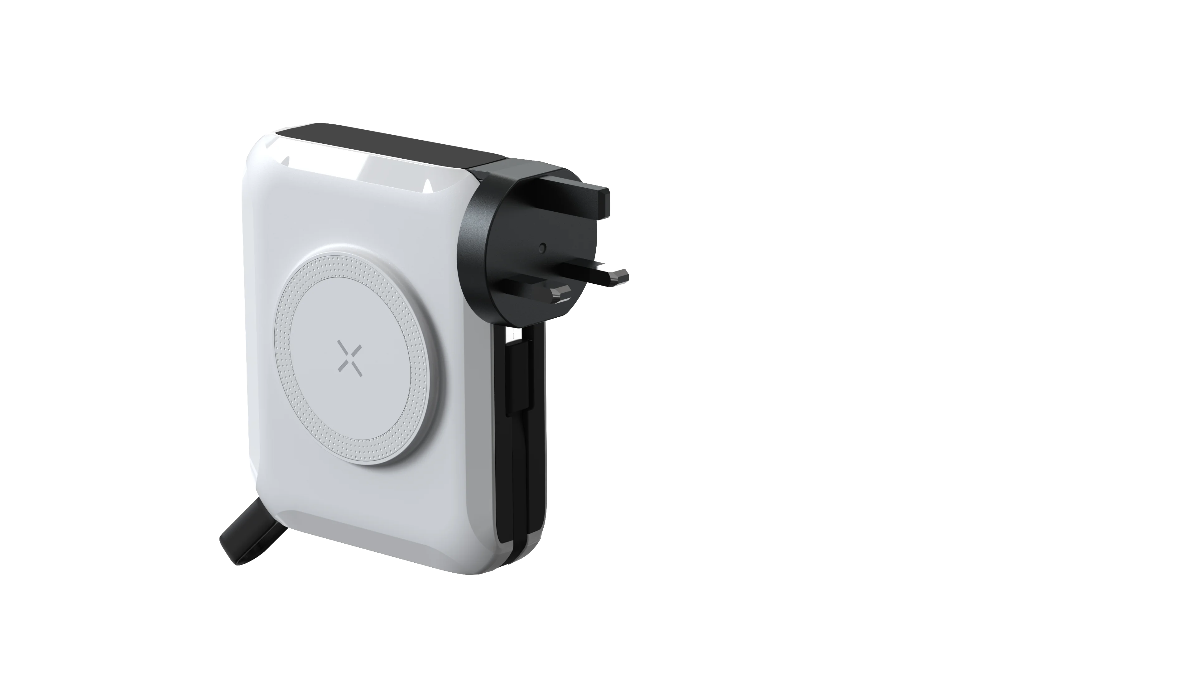 New electronic product ideas 2024 USB-C power bank travel charger wireless PD 20W external battery built-in cable with AC Plug