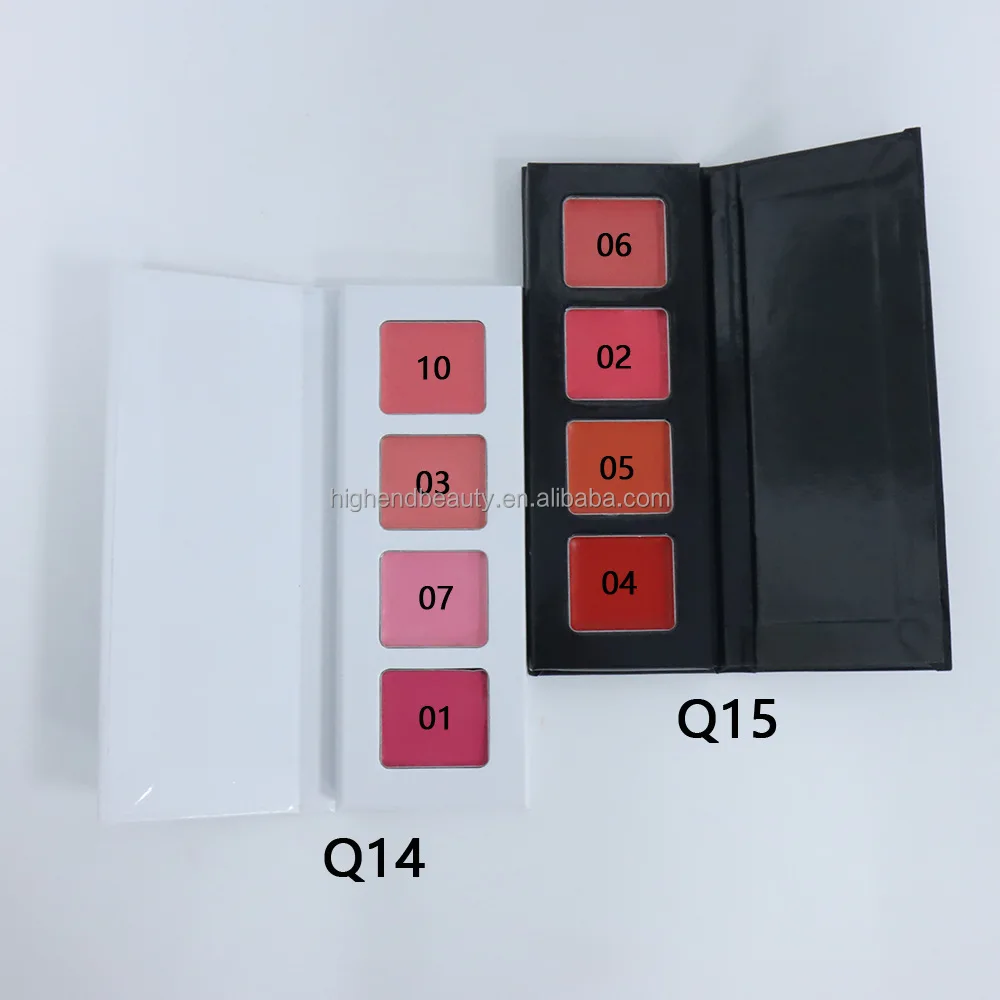 No Logo Blush DIY High Pigment Organic Private Label Blush Palette Waterproof Cream Blush Palette