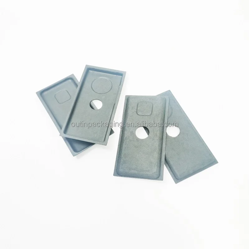 Индивидуальная конструкция Бесплатная биоразлагаемая переработанная сумка формованная целлюлозная упаковка лоток для бумажной целлюлозы 3C электроники телефон USB мышь