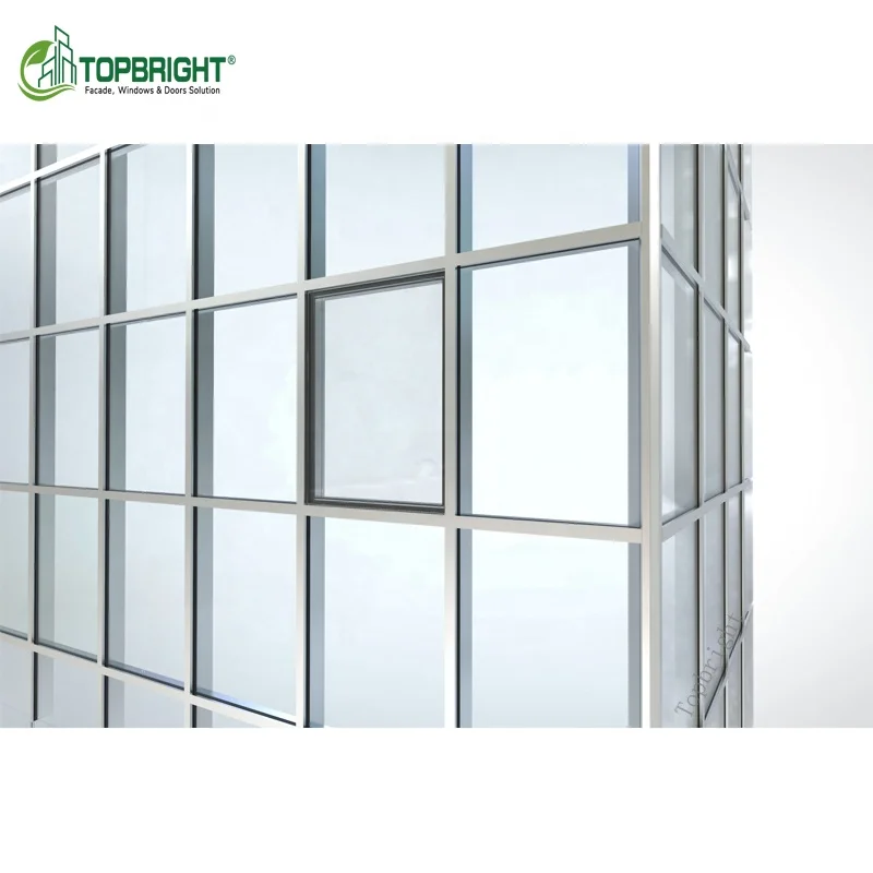 High-end Skyscrapers Full-Frame Glass Facades Panel Durability Building Glass Curtain Wall