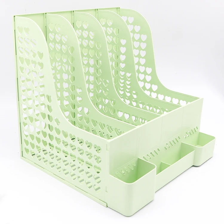 Magazine A4 File Holder Clipboard Rack Table Magazine Display racks 4 layers Plastic Metal file tray file organizer