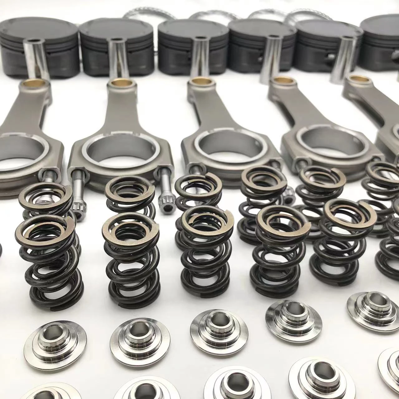 M104 Forged Piston Forged Connecting Rods Dual Valve Spring and Titanium Retainer kit For Mercedes Benz M104 3.2L 90.05mm 143mm