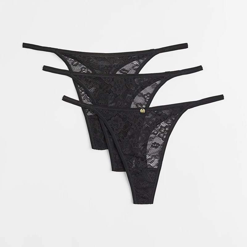 Wholesale Sexy Stylish Side Narrow Strap Low Waist G-string Lace Thong Underwear Panties For Women