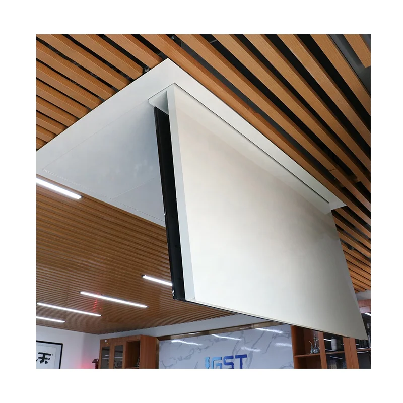 Factory price flip down Retractable tv ceiling mount drop down tv lift motorized wireless control hidden tv lift down ceiling