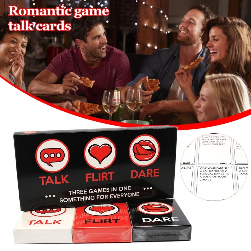 Talk Flirt Dare Cards Game Multiplayer Romantic Conversation, Dare To Take Risks Table Game Card Couple Party Game