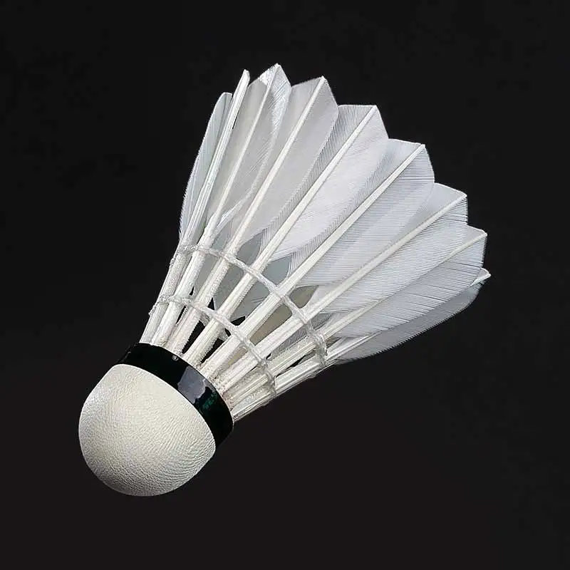 High Quality Custom Badminton Shuttlecocks Full round with Durable Class a Goose Feather and Cork Head Model