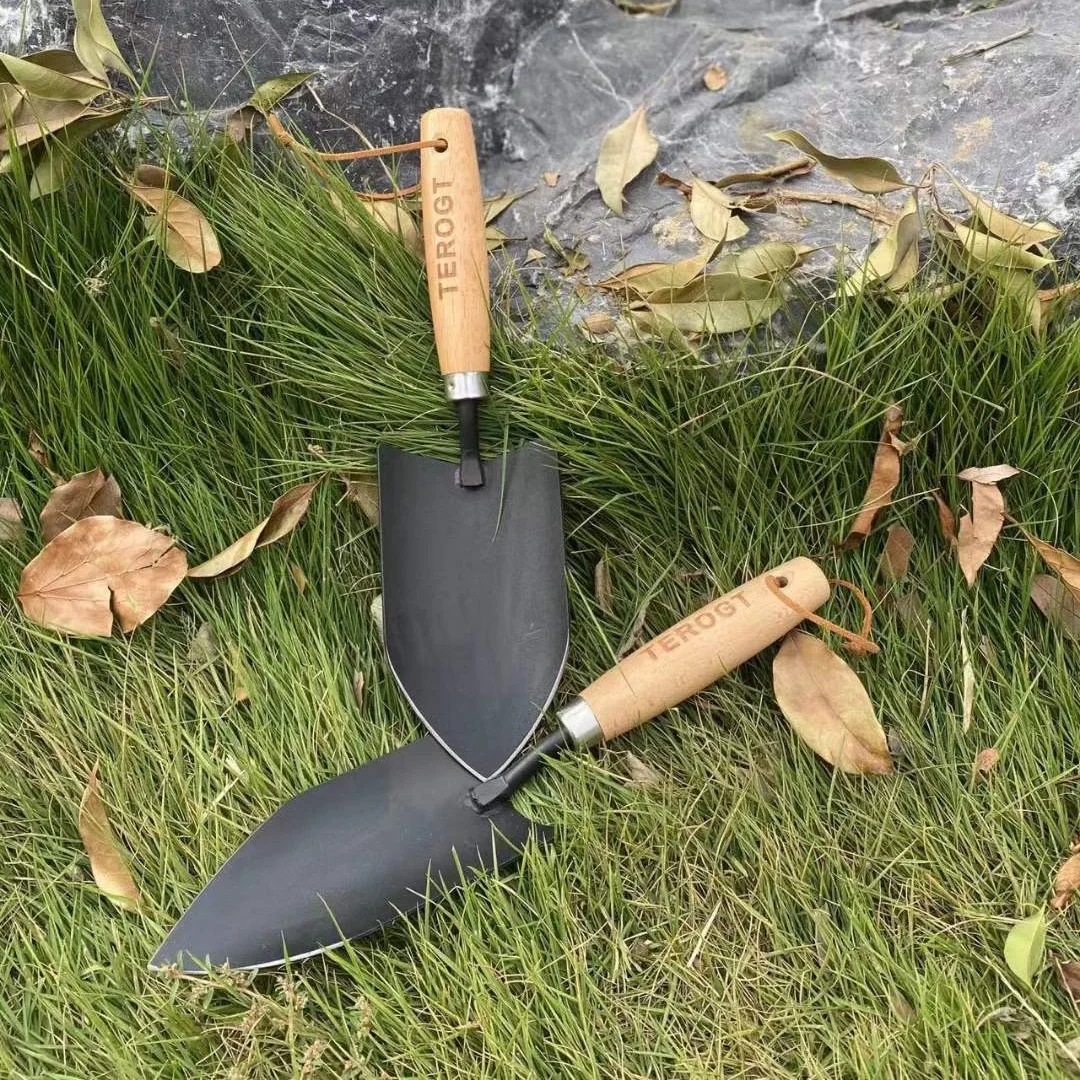 New Design Mini Size Carton Steel Scoop Shovels, Professional Small Garden Mini Spade With Beech Handle