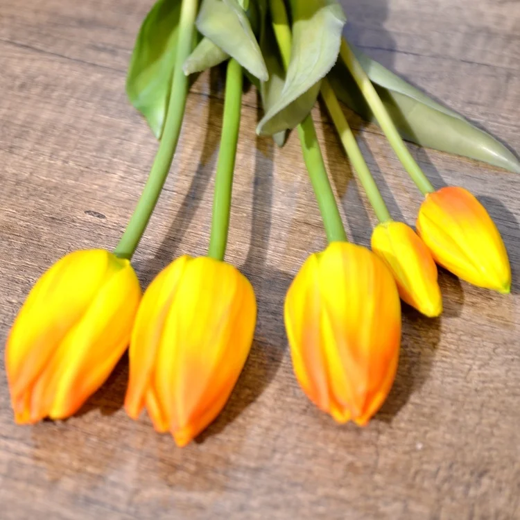high quality artificial flower classic  tulip bunch for wedding decoration, event decoration and home decoration