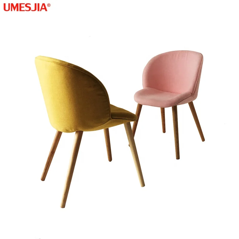 
Modern Dining room furniture Capri Multi Wood Chair Nordic designer creative Wood legs dining chair Velvet fabric 