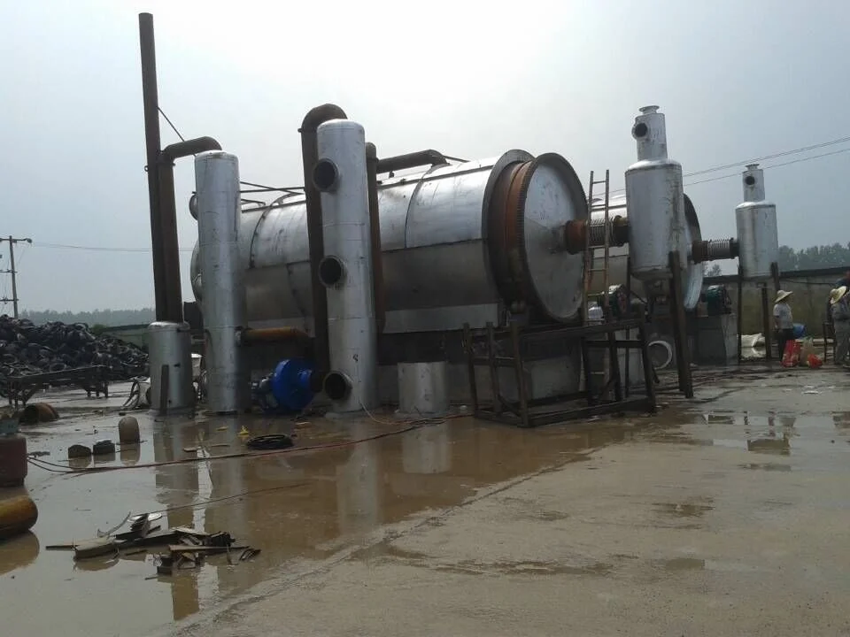 Лэннинг экономически эффективным полу-непрерывного пиролиза отходов шин пиролизная установка 5T