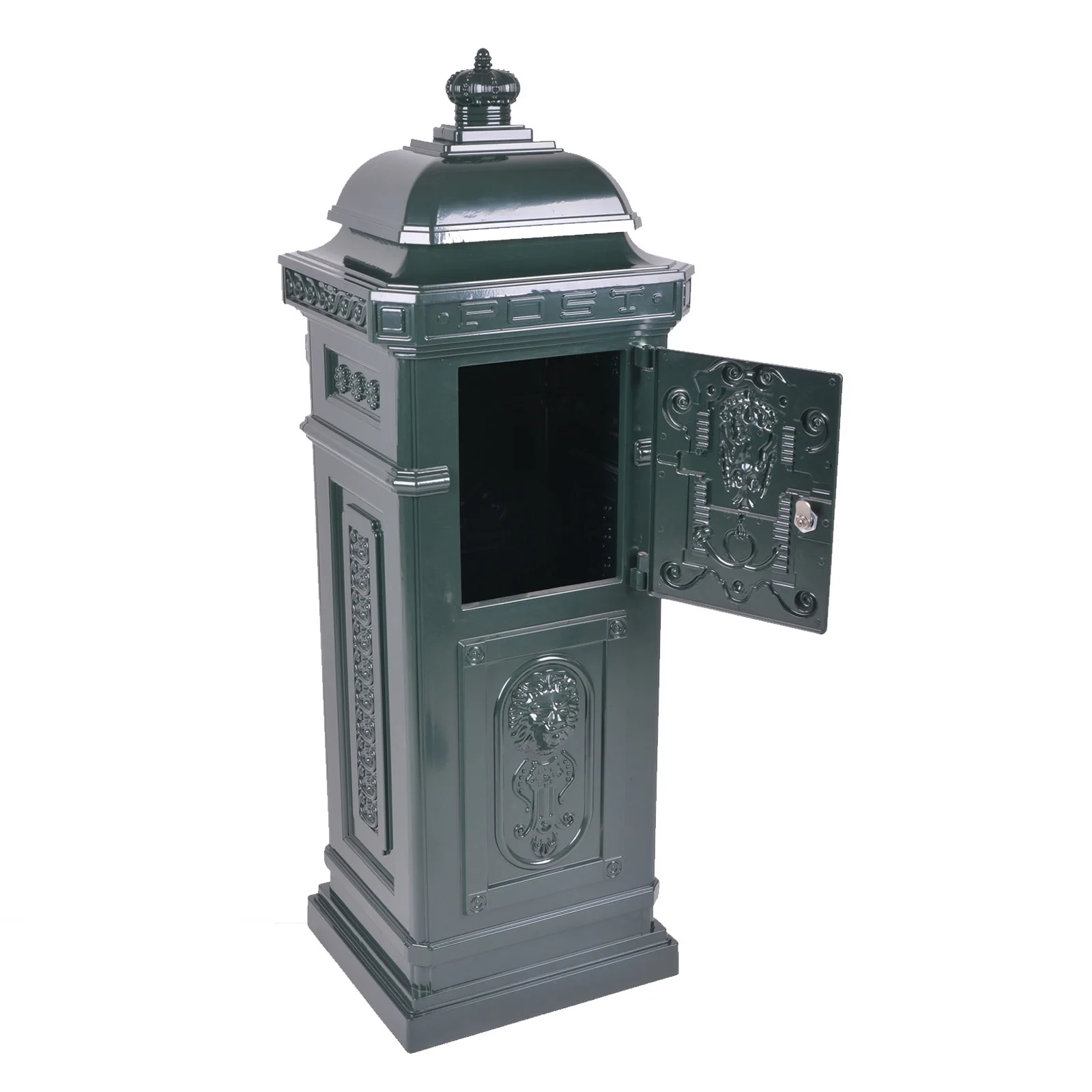 free standing cast aluminum mailbox letterbox post box for garden