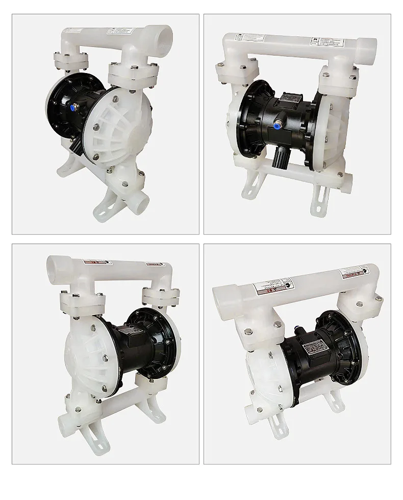 Hot Sale QBY Series Plastic Pneumatic Double Diaphragm Pump PVDF/PP-H Material for Chemical Industry